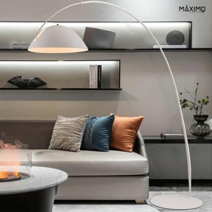 Lámpara de Pie Moderna Blanca con Brazo Extensible Modelo JANA