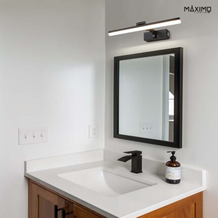 Aplique de Pared Negro LED 8 W Tres Colores para Cuadros y Espejos Modelo MISSISSIPPI 40