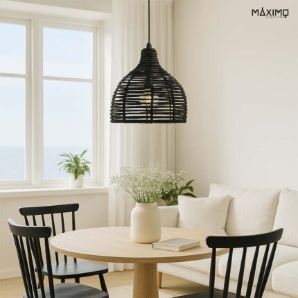 Hängeleuchte Rattan Farbe Schwarz Modell
- NICO