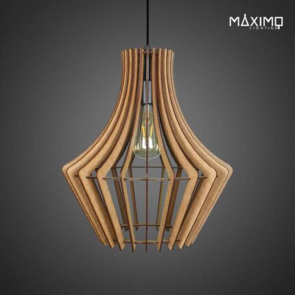 Lámpara colgante de madera MDF Modelo DIJON