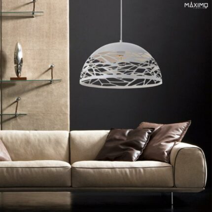 Lámpara de Techo Colgante Semicircular - Modelo BALTIMORE 50 WH