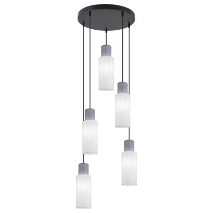 HÄNGELEUCHTE 5L KILIAN WEISS/GRAU 5 X 60W
E-27
