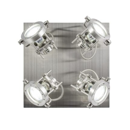 DECKENLEUCHTE 4L OLBIA NICKEL SATINIERT 4
X 50W GU-10